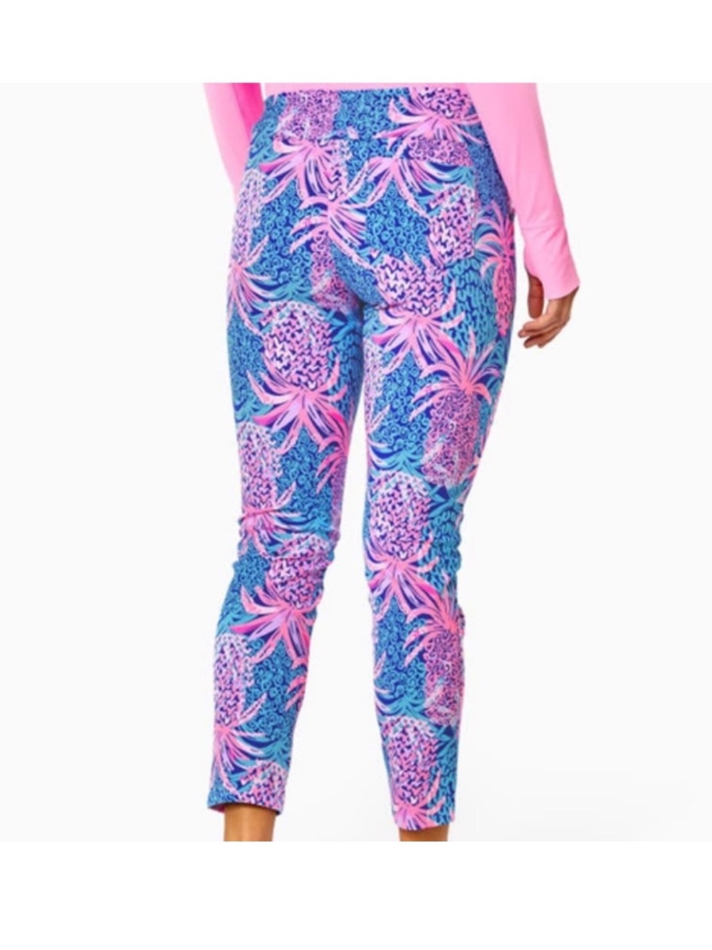 Lilly Pulitzer corso pant in Borealis Blue Tropic Down Low print. Size 4